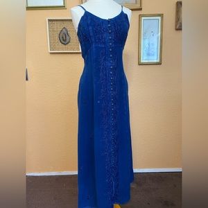 Boho dress in beautiful dark denim